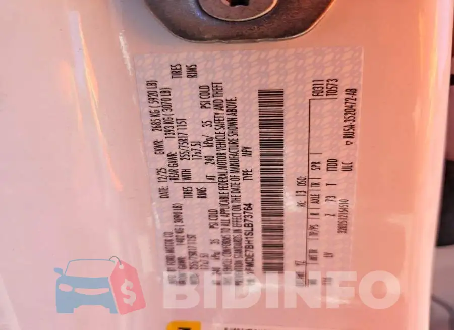 1FMDE7BH1SLB73764 Photo# 14