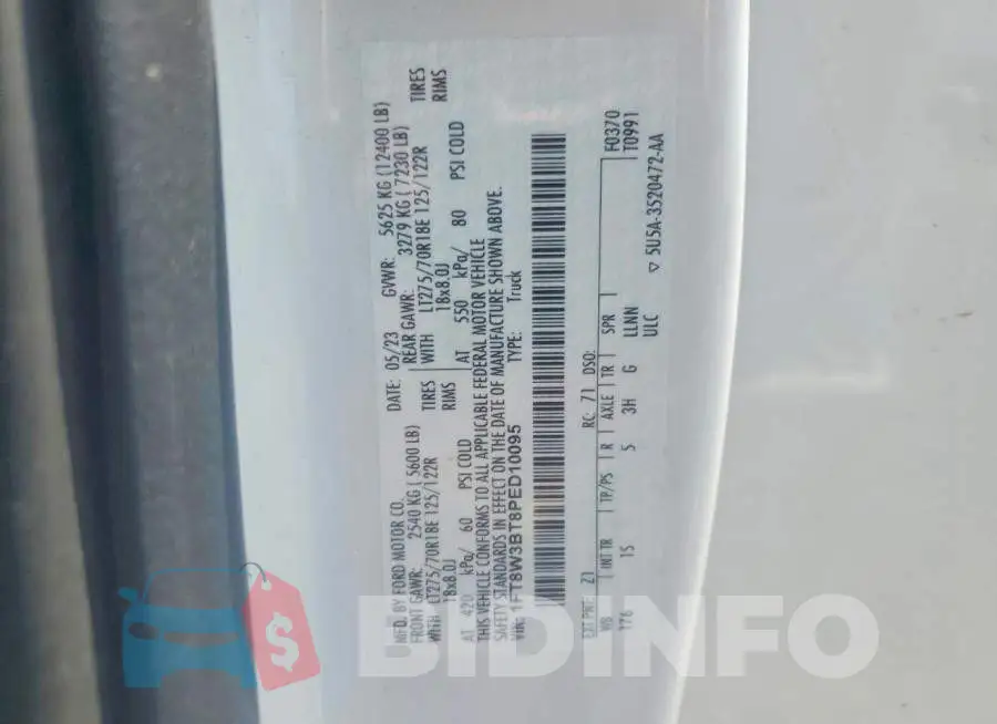 1FT8W3BT8PED10095 Photo# 13
