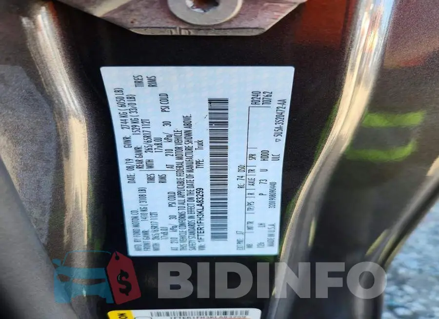 1FTER1FH3KLA83259 Photo# 12