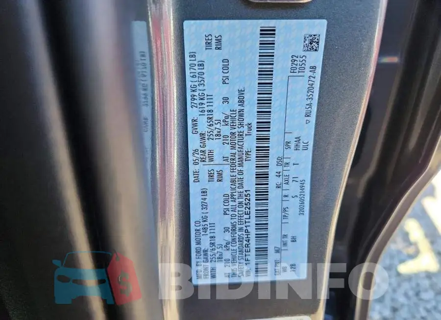 1FTER4HP1TLE25251 Photo# 12