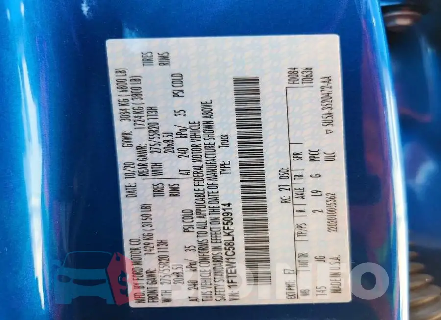 1FTEW1C58LKF50914 Photo# 12