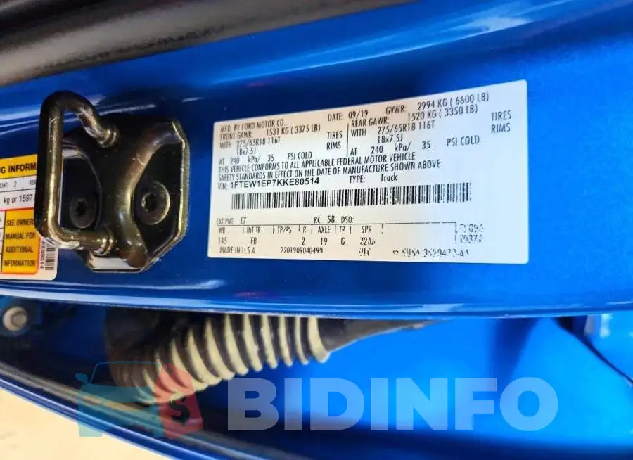 1FTEW1EP7KKE80514 Photo# 12