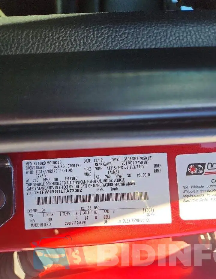 1FTFW1RG1LFA72082 Photo# 12