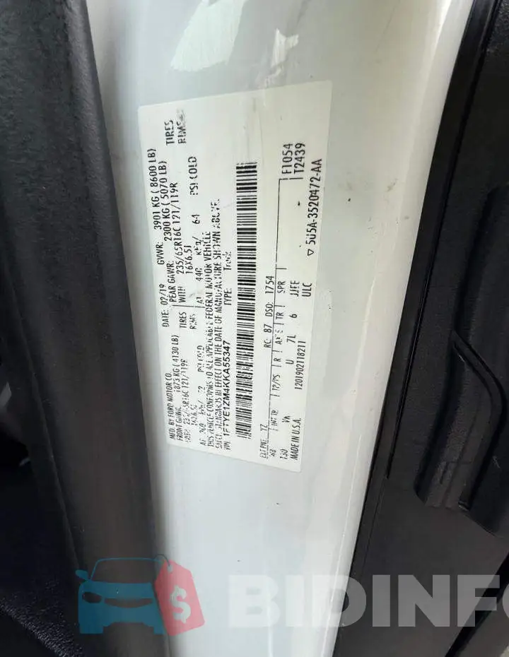 1FTYE1ZM4KKA55347 Photo# 10