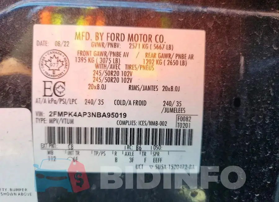 2FMPK4AP3NBA95019 Photo# 14
