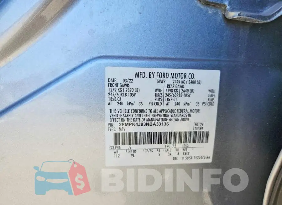 2FMPK4J93NBA33136 Photo# 12