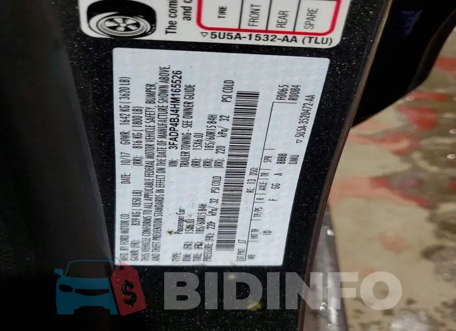 3FADP4BJ4HM165526 Photo# 12