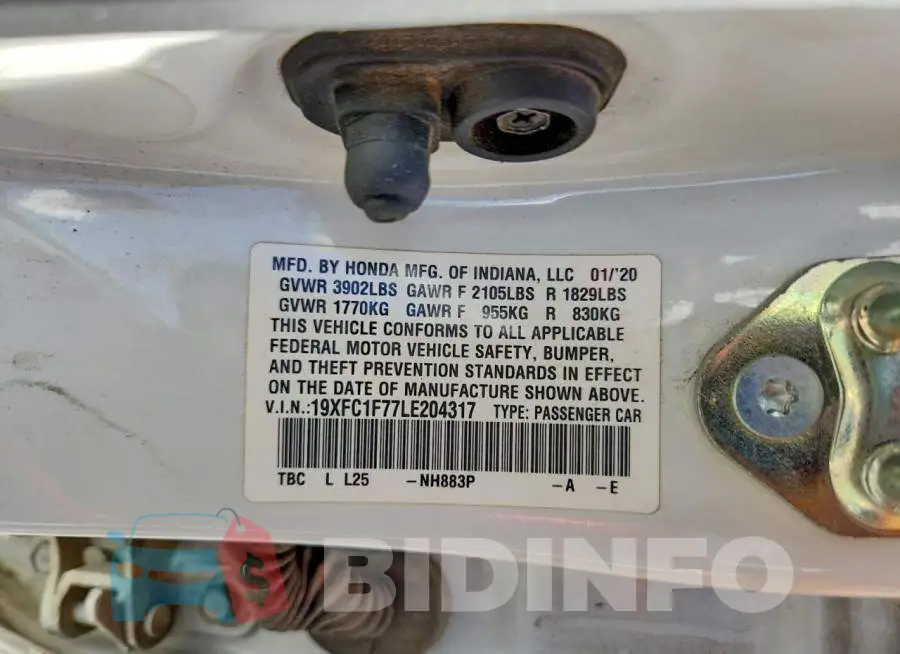19XFC1F77LE204317 Photo# 12