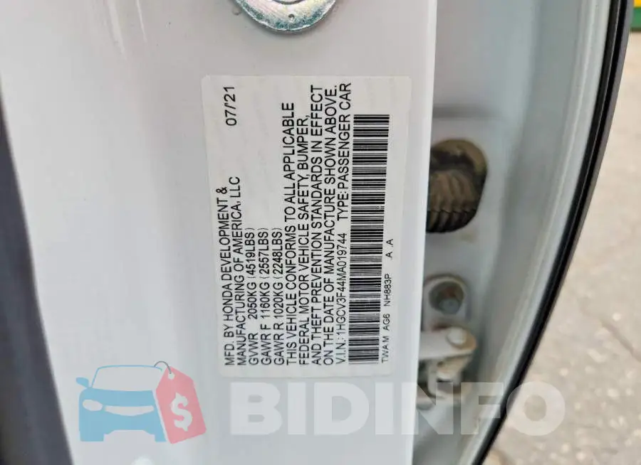 1HGCV3F44MA019744 Photo# 12