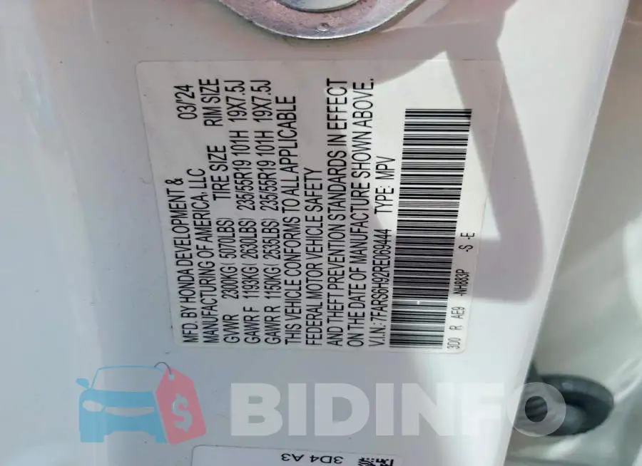 7FARS6H92RE069444 Photo# 13