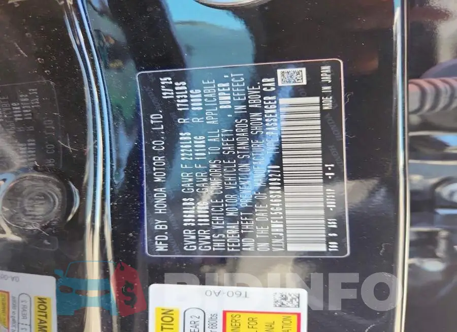 JHMFL5G46SX009270 Photo# 12
