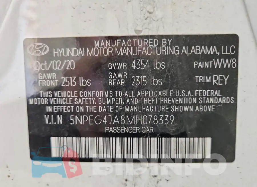 5NPEG4JA8MH078339 Photo# 12