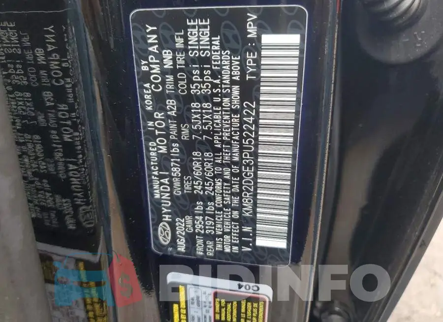 KM8R2DGE3PU522422 Photo# 13