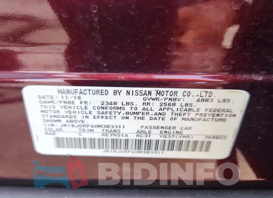 JN1BJ0RP4HM383311 Photo# 14
