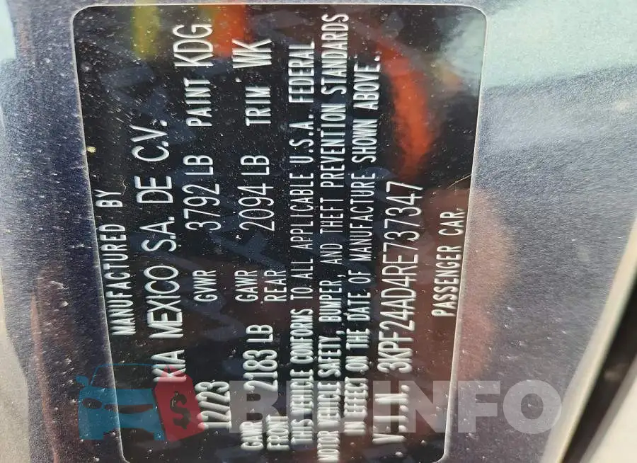 3KPF24AD4RE737347 Photo# 13