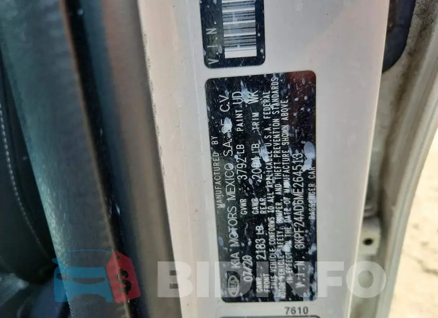 3KPF24AD6ME264513 Photo# 12