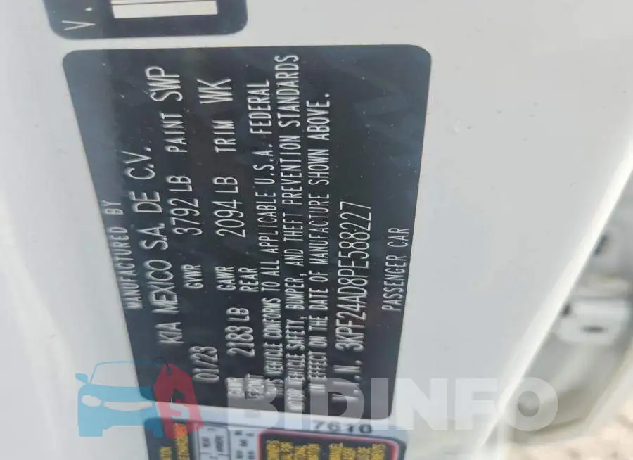3KPF24AD8PE588227 Photo# 12