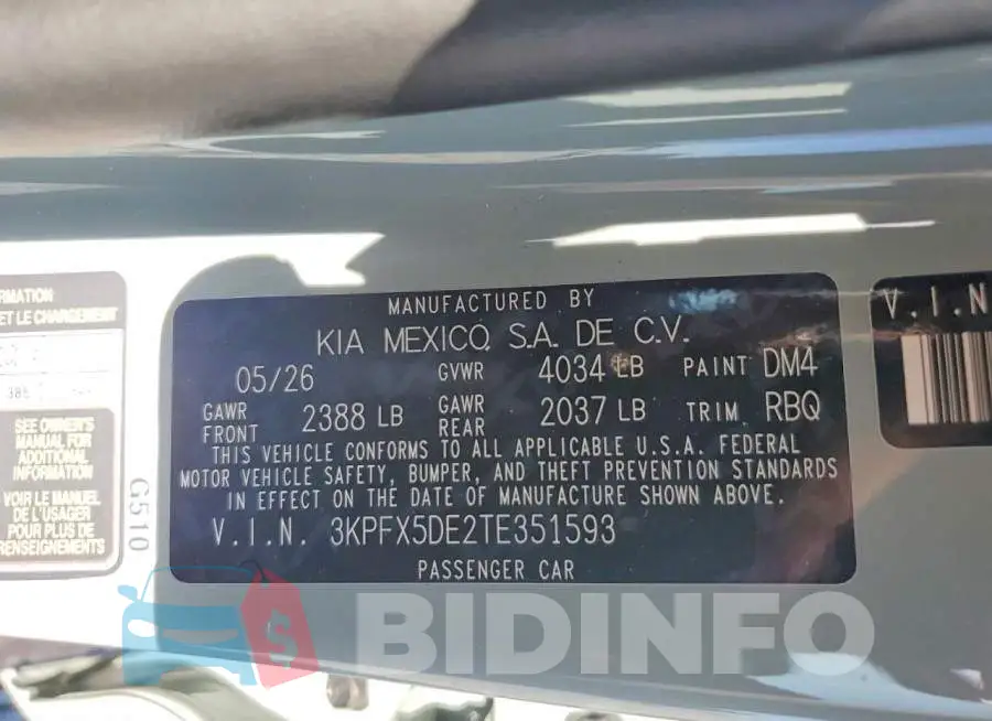 3KPFX5DE2TE351593 Photo# 13