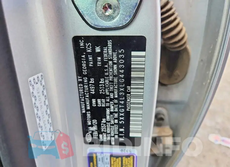 5XXGT4L3XLG443035 Photo# 13