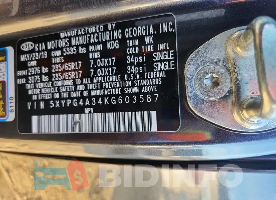 5XYPG4A34KG603587 Photo# 14