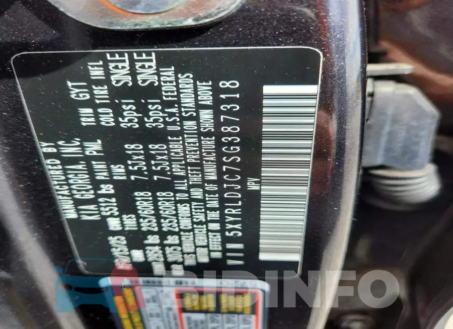 5XYRLDJC7SG387318 Photo# 13