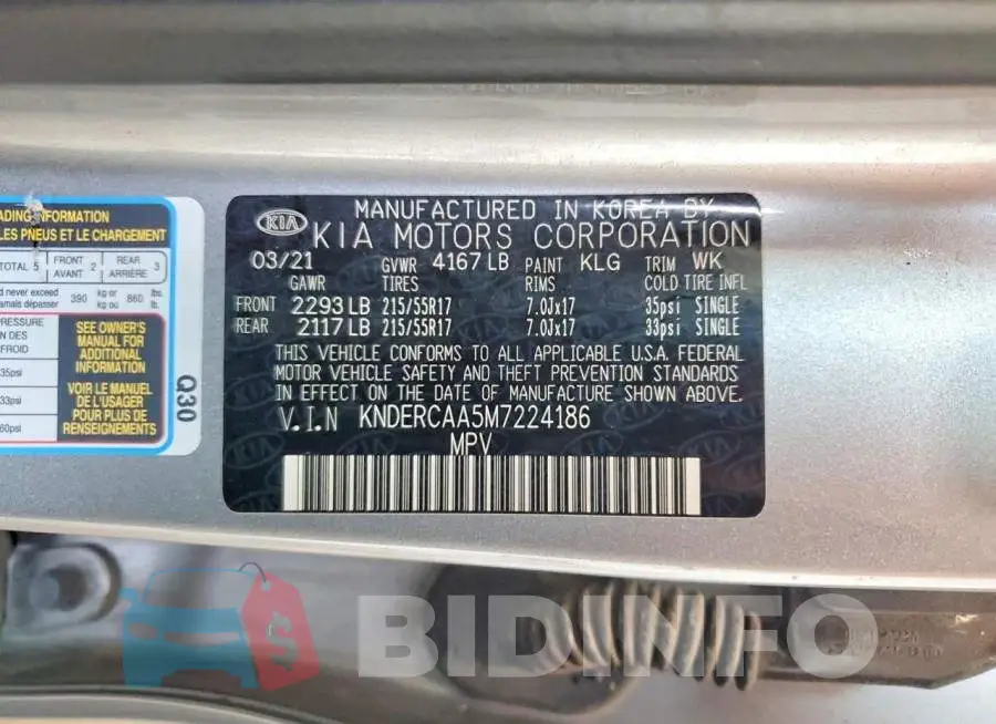 KNDERCAA5M7224186 Photo# 14