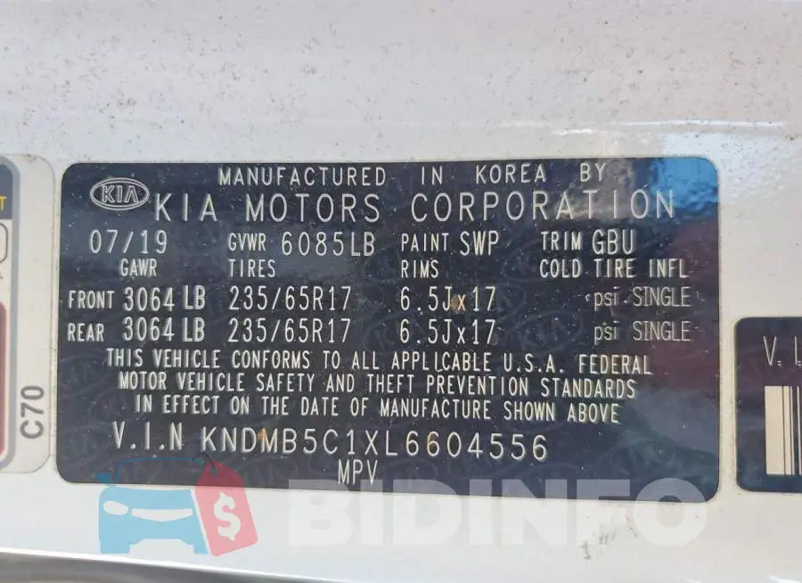 KNDMB5C1XL6604556 Photo# 14