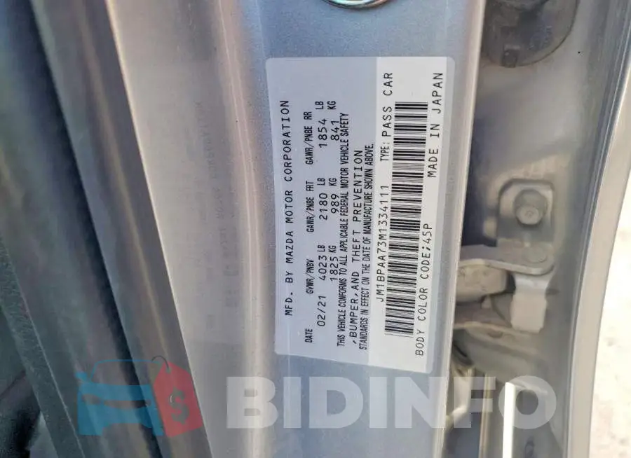 JM1BPAA73M1334111 Photo# 12