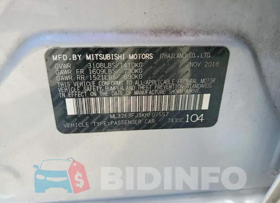 ML32F3FJ3KHF07557 Photo# 13