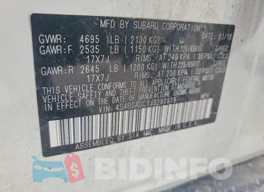 4S4BSADC1J3290919 Photo# 13