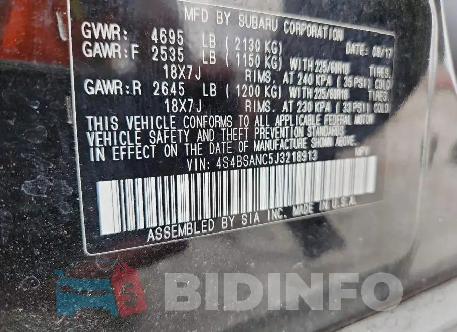 4S4BSANC5J3218913 Photo# 12