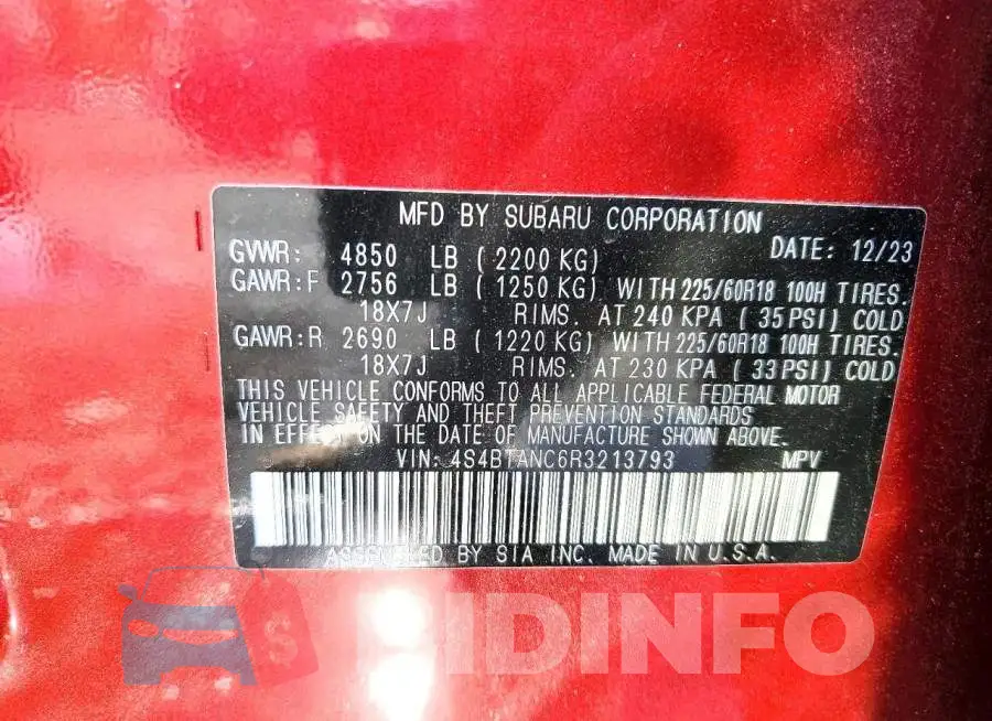 4S4BTANC6R3213793 Photo# 13