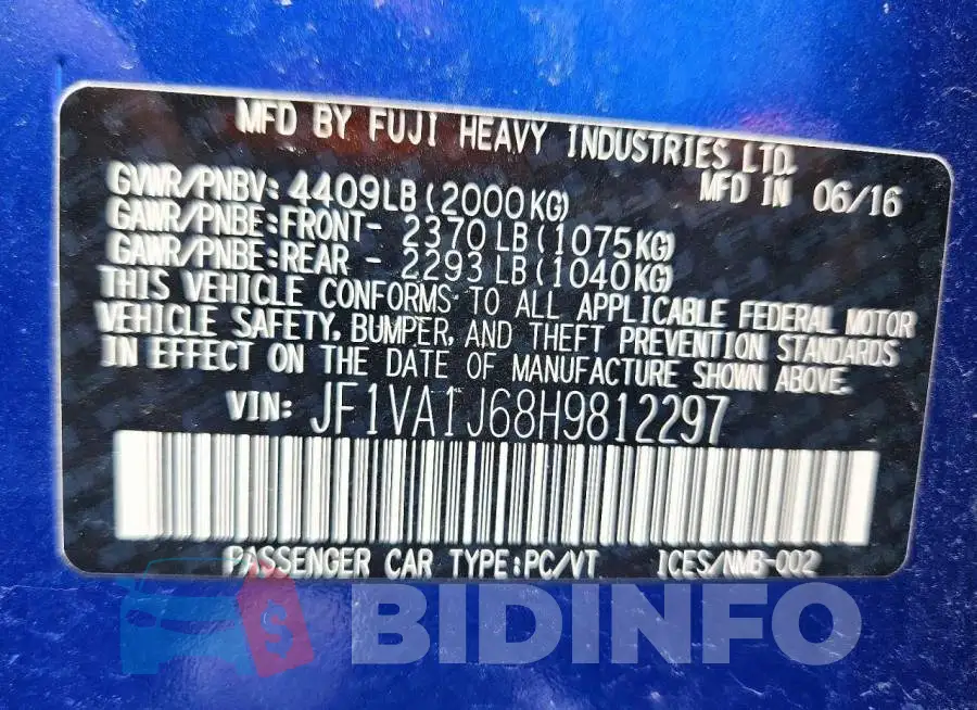 JF1VA1J68H9812297 Photo# 12