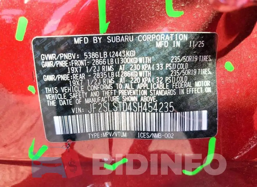 JF2SLSTD4SH454235 Photo# 14