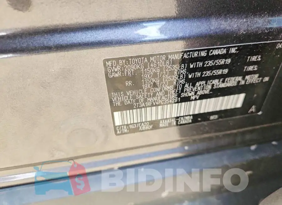 2T3A1RFV4PC354281 Photo# 13