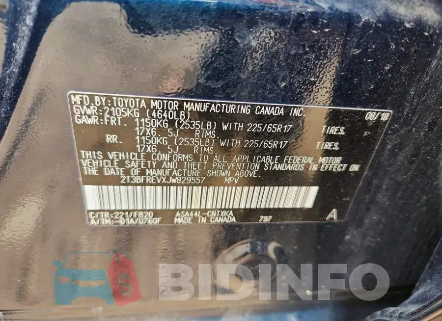 2T3BFREVXJW829557 Photo# 12