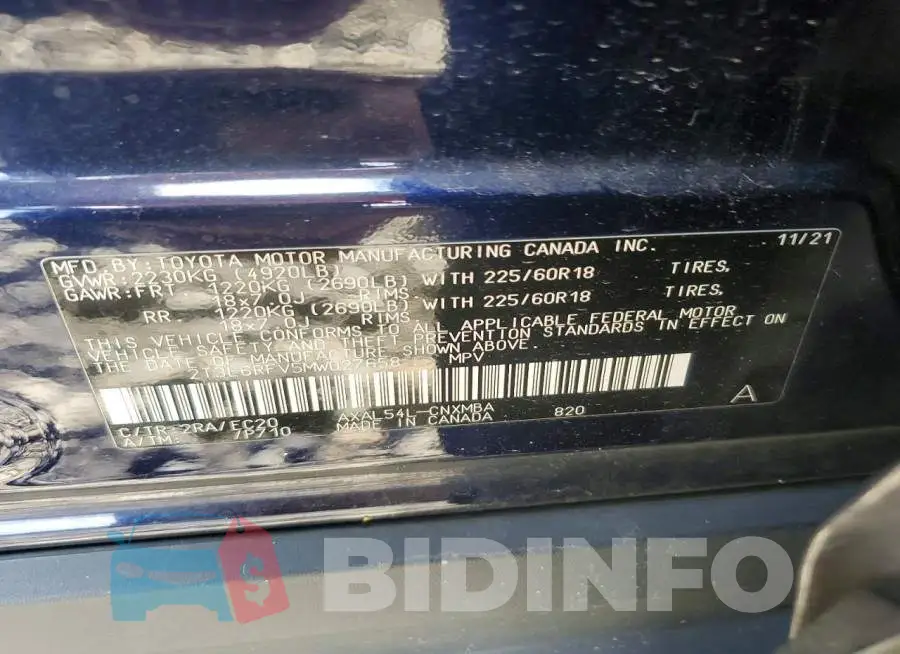 2T3E6RFV5MW027658 Photo# 12