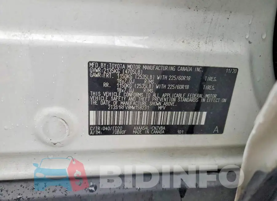 2T3S1RFV8MW158231 Photo# 13