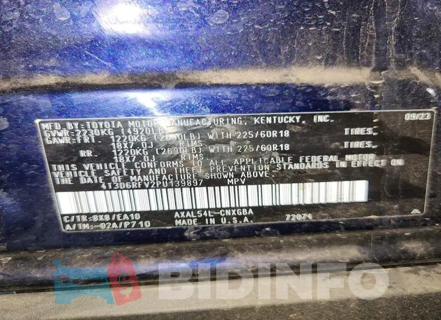 4T3D6RFV2PU139897 Photo# 12