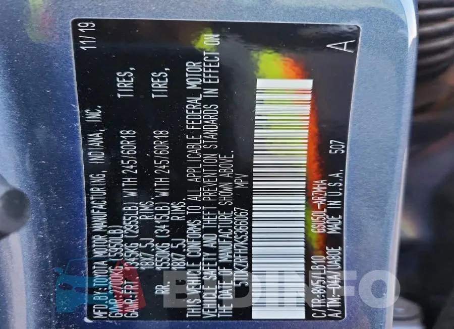 5TDKZRFH7KS366067 Photo# 14