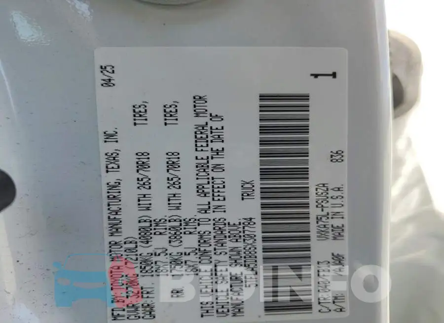 5TFLA5DB8SX307784 Photo# 12