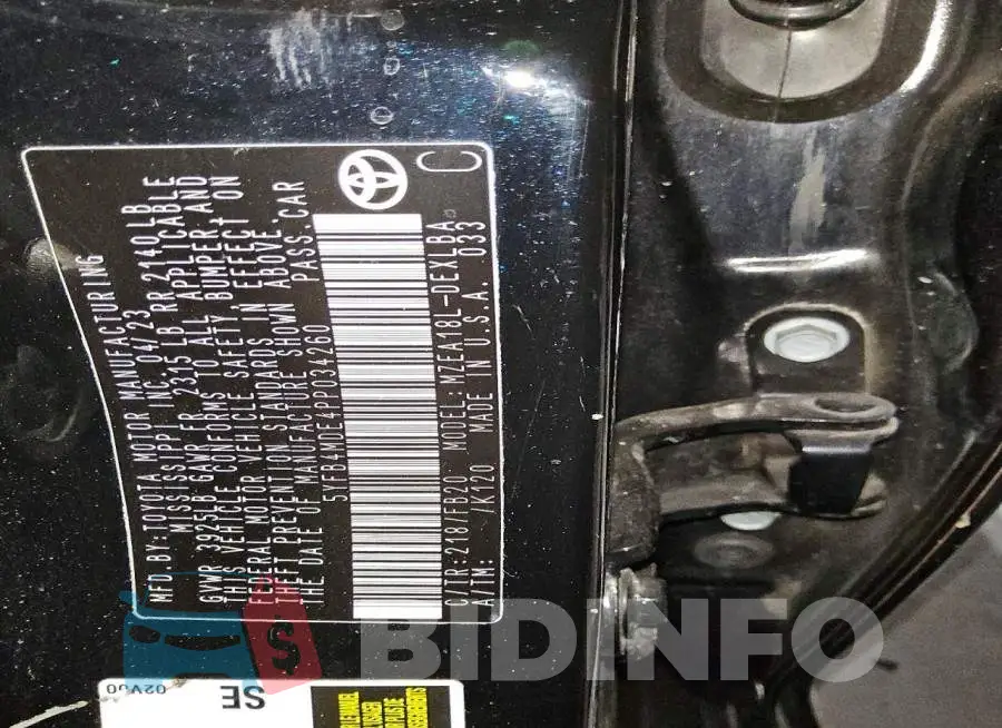 5YFB4MDE4PP034260 Photo# 12