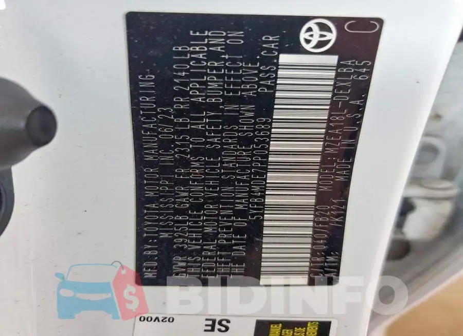 5YFB4MDE7PP053689 Photo# 12