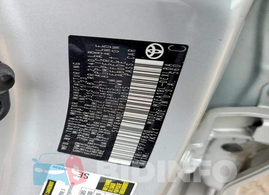 5YFB4MDE7RP108015 Photo# 12