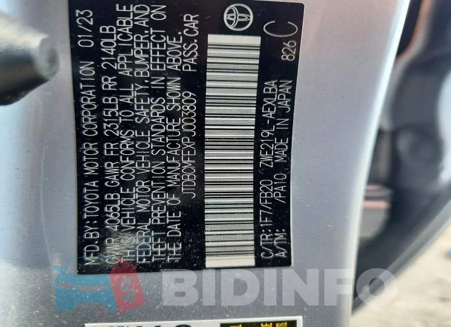 JTDBCMFEXPJ003809 Photo# 12