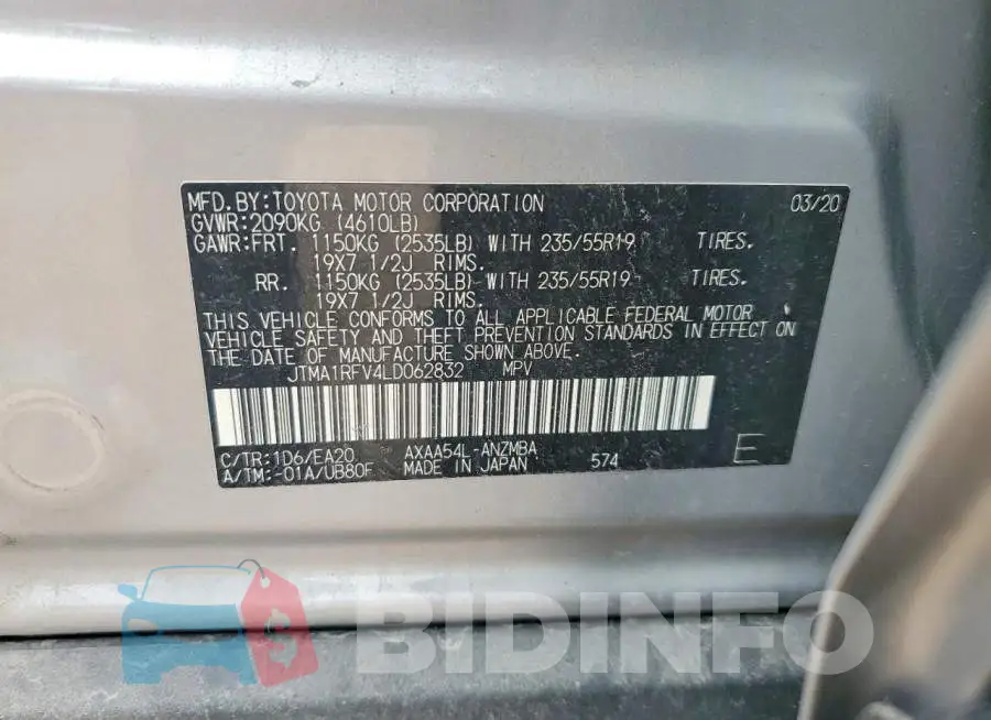 JTMA1RFV4LD062832 Photo# 14