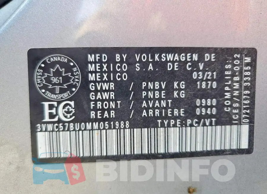 3VWC57BU0MM051988 Photo# 12