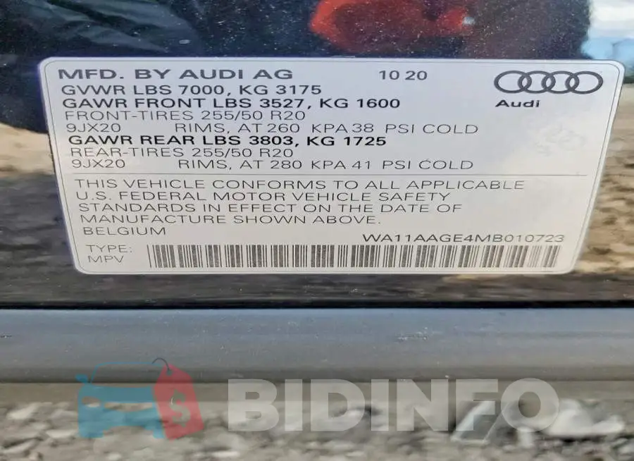 WA11AAGE4MB010723 Photo# 14