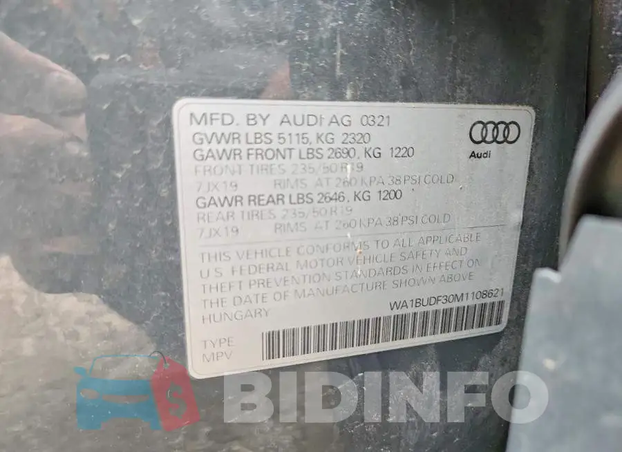 WA1BUDF30M1108621 Photo# 13