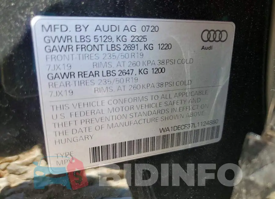 WA1DECF37L1124880 Photo# 13